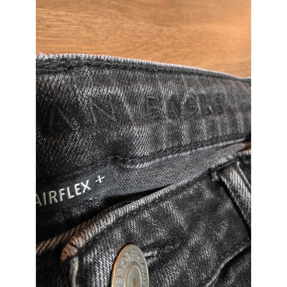 American Eagle Airflex+ Mens Washed Black Denim‎ Jeans 34x29 Stretch 5-Pocket - Picture 3 of 14